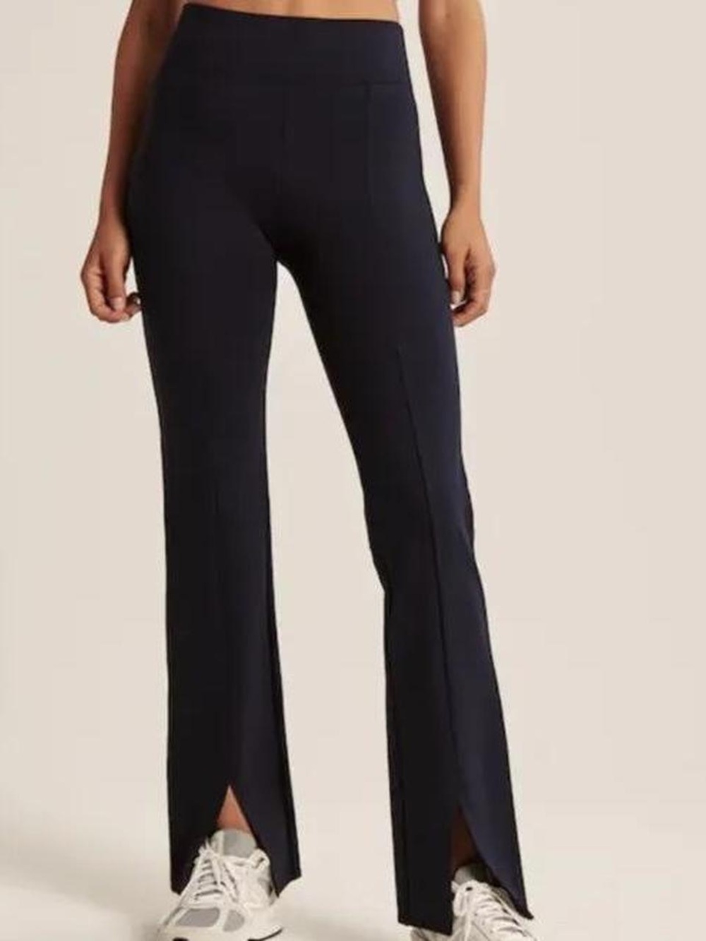 Abercrombie & Fitch Women’s Black Split Hem Flare Leggings